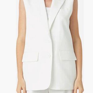 Endless Rose Padded Shoulder Linen Vest